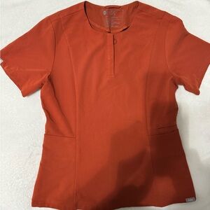 Slim Women’s figs Scrub top in Auburn color